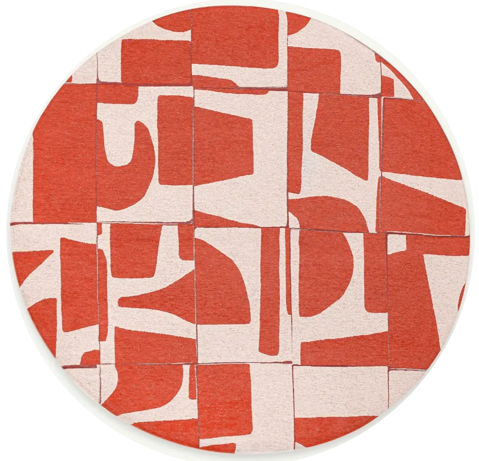 Rust Round Rug