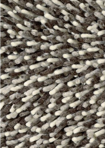 White / Grey Shag Gravel Rug ☞ Size: 170 x 240 cm