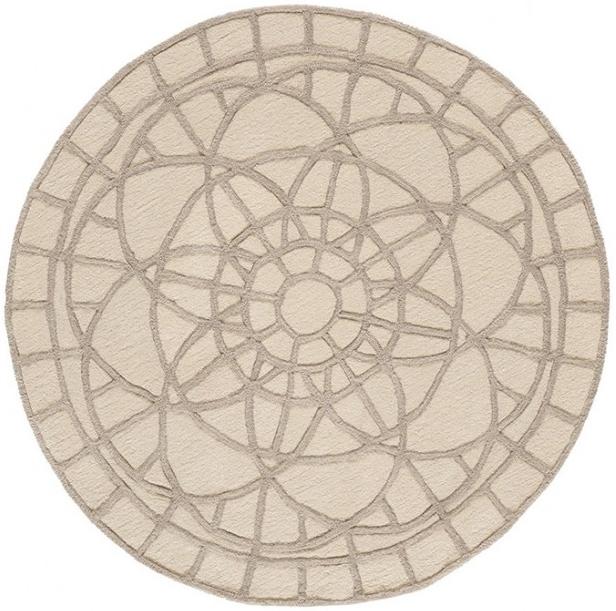 Round White Rug
