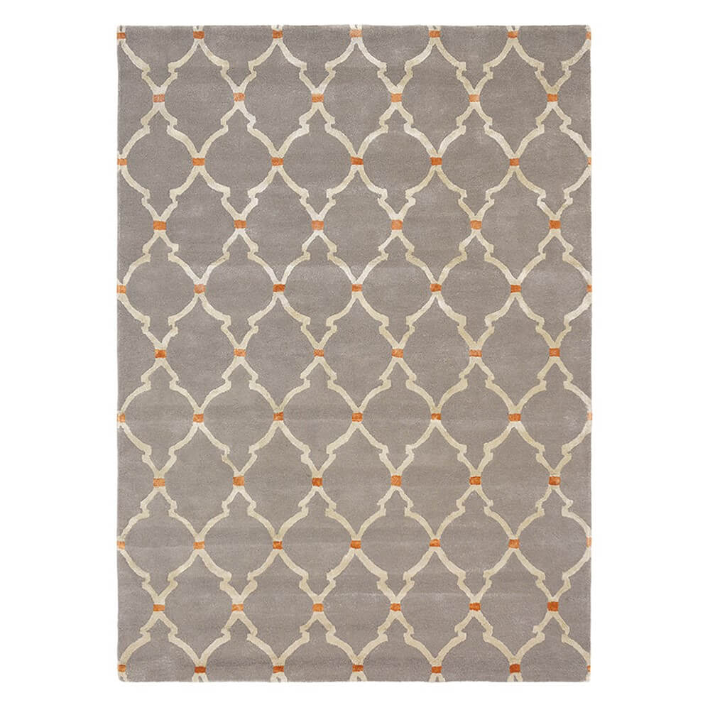 Empire Trellis Slate Handwoven Rug