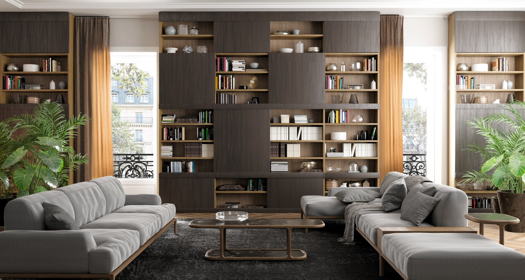 Maschera Wooden Bookcase - 1