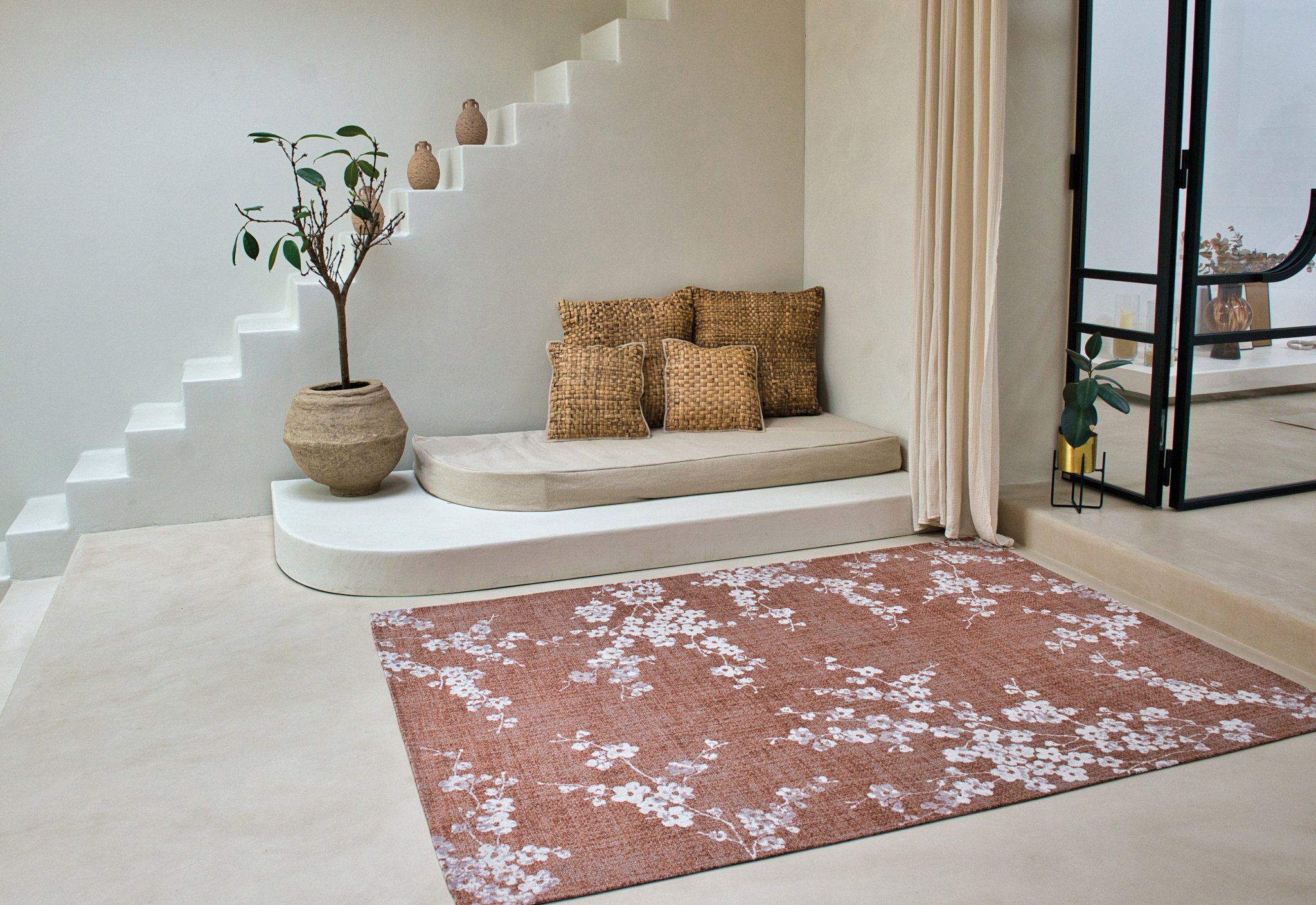 Copper Pink Modern Rug