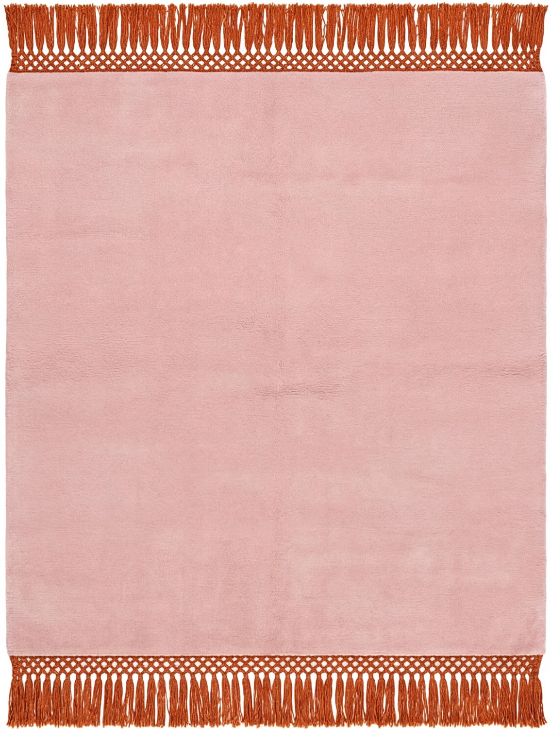 Minimal Fringe Blush Handcrafted Rug