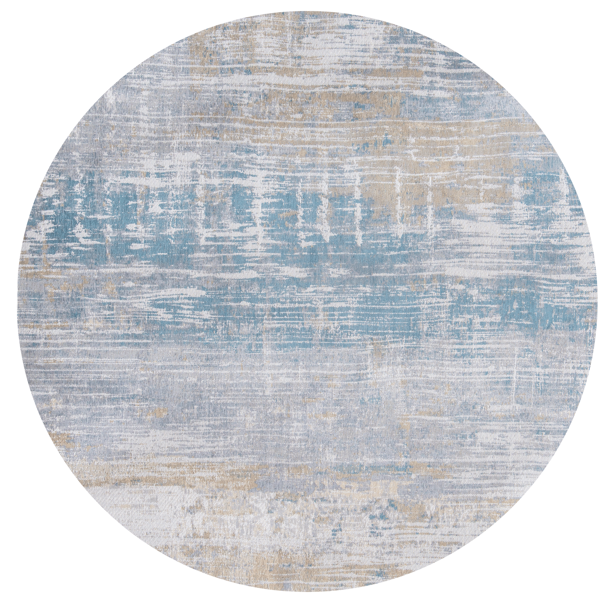 Long Island Blue Round Rug