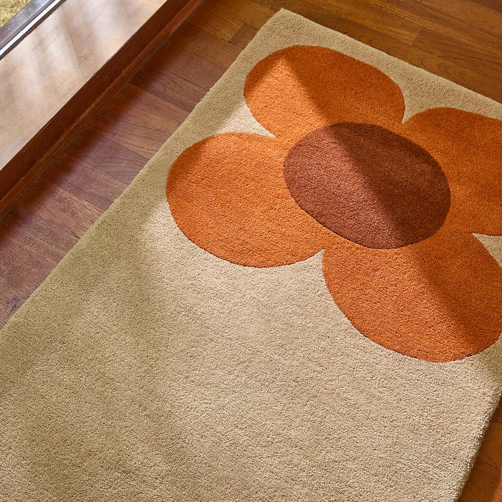 Flower Pumpkin / Ecru Rug