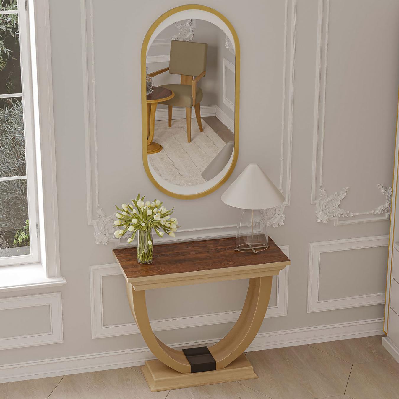 Wall Mirror with Gold Trim