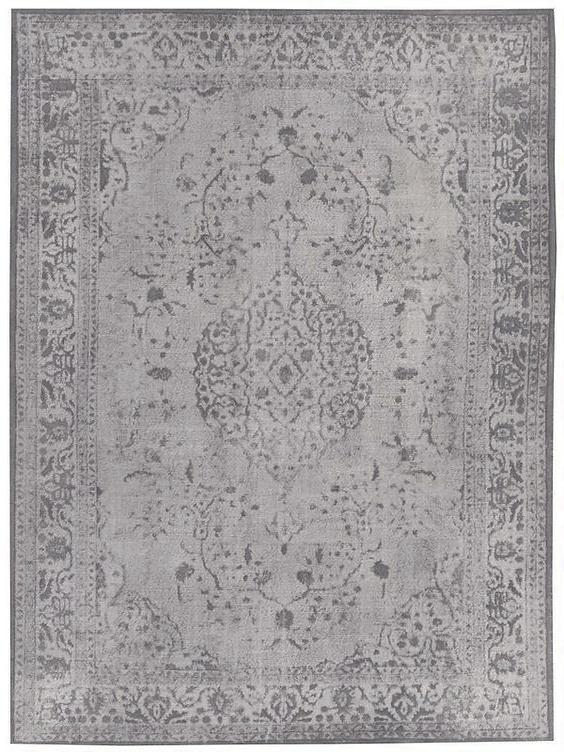 Light Gray Hand Woven Vintage Rug