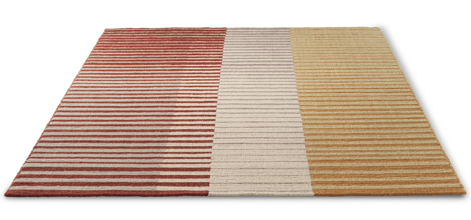 Center Stirped Wool Rug ☞ Size: 140 x 200 cm