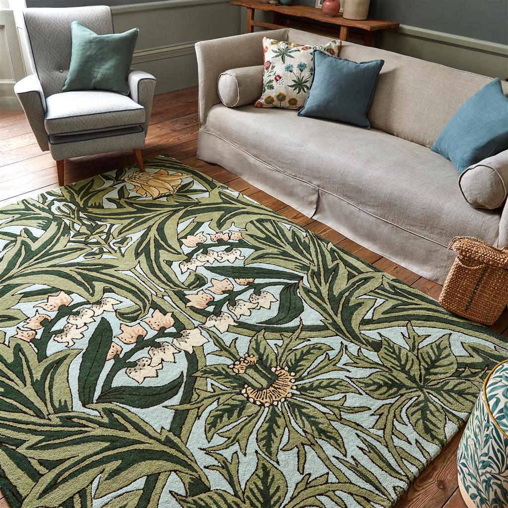 Leafy Wool / Viscose Rug