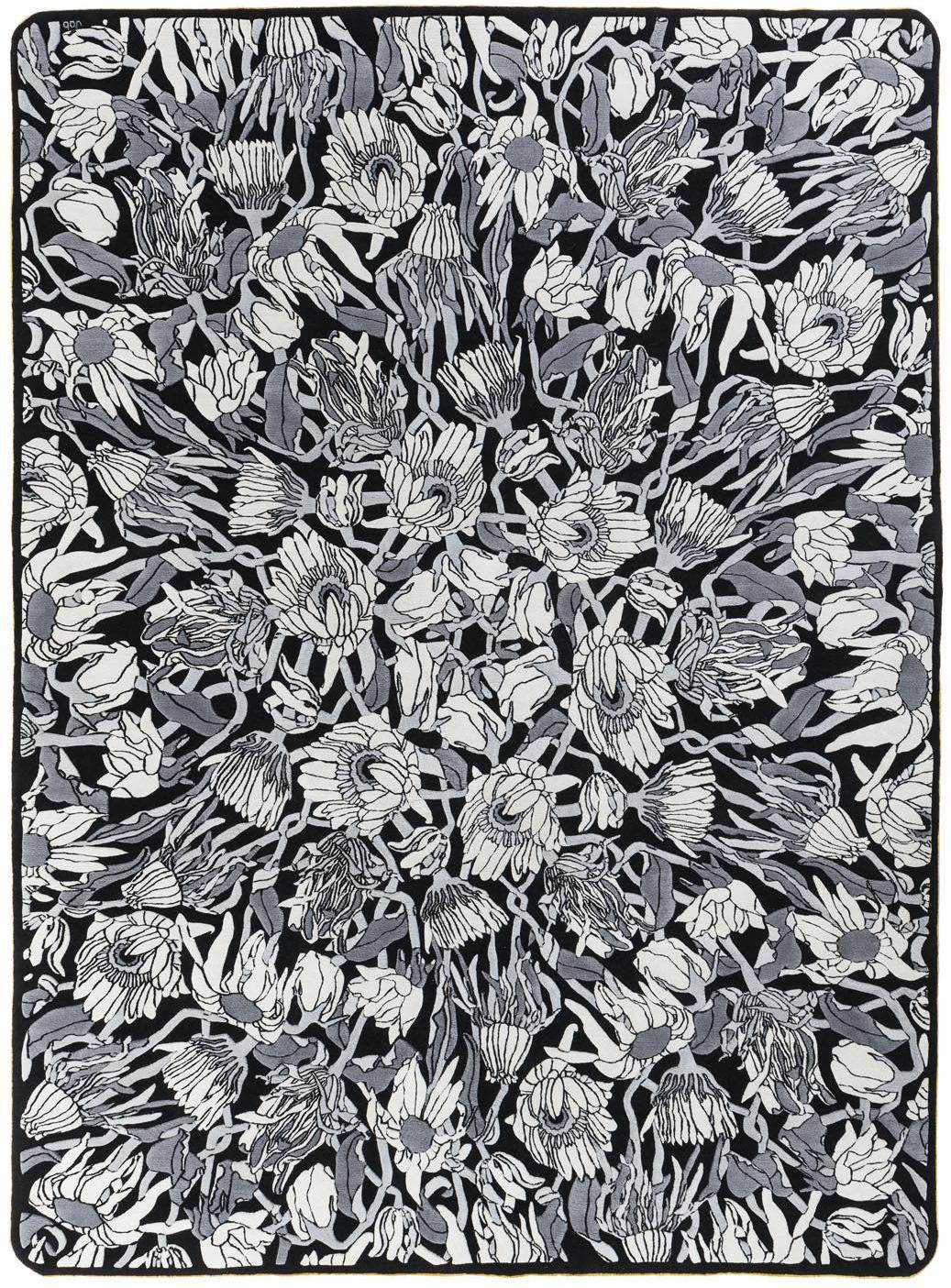 Withered Flower Designer Hand Woven Rug