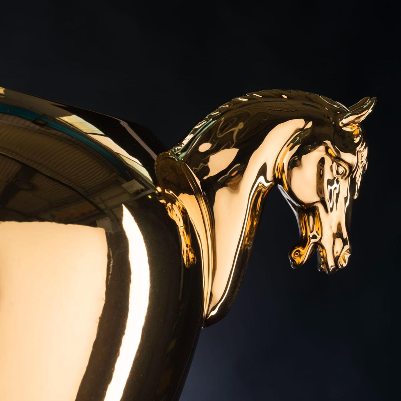 Horse Golden Vase