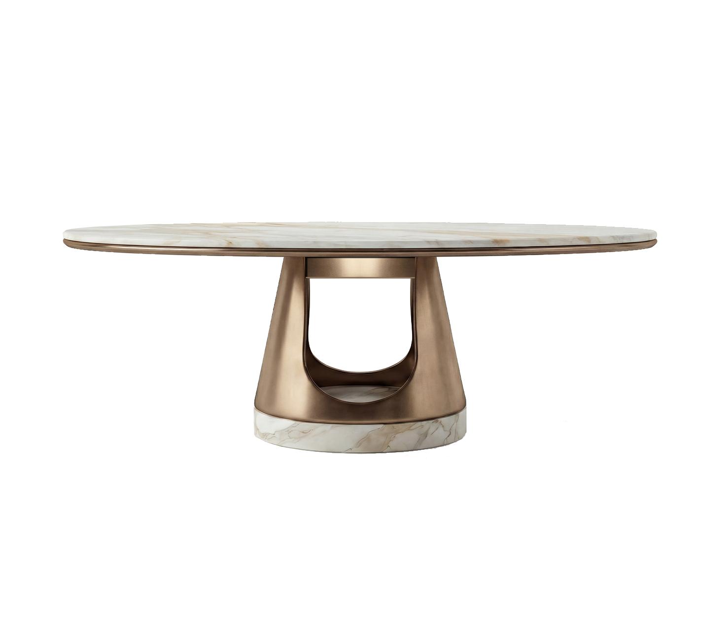 Aura Round Coffee Table with Arch Base