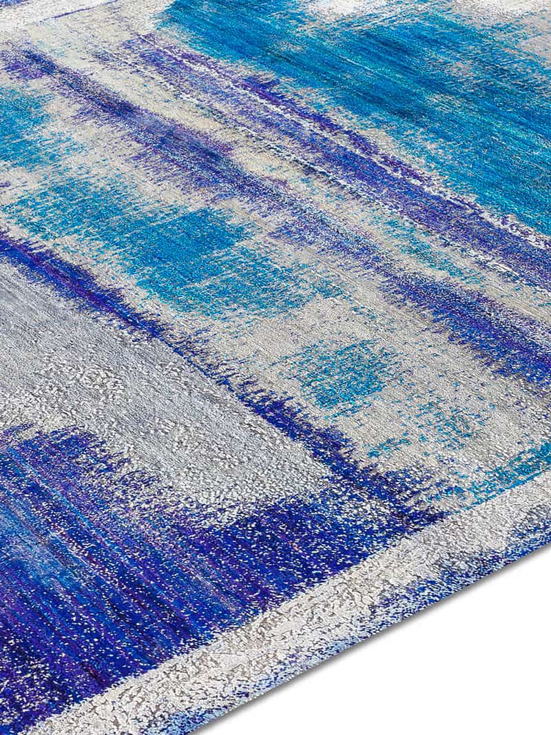 Blue Mix Hand-Woven Rug