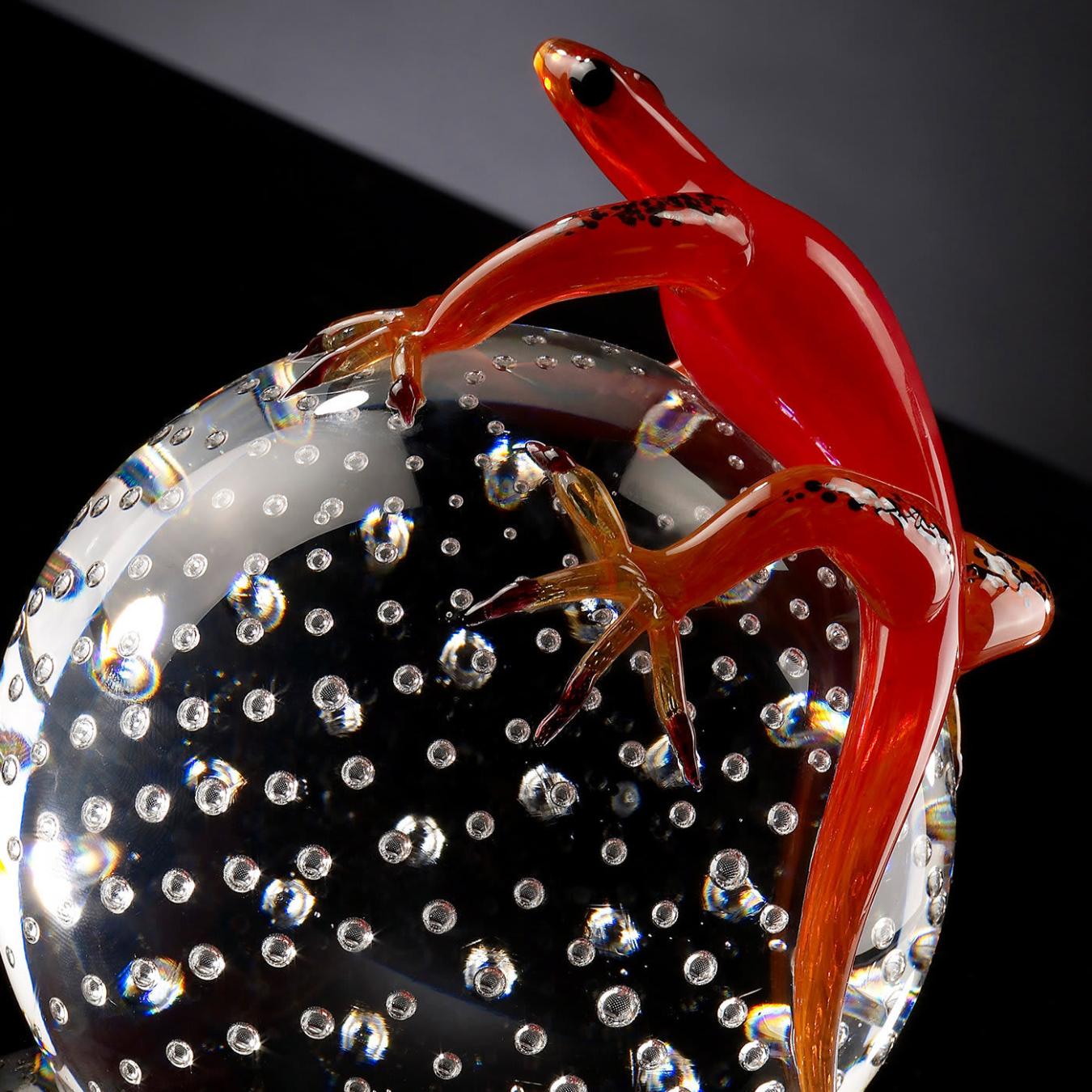 Gecko on Sphere Figurine