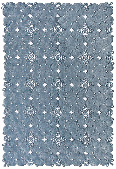 Rope Indoor / Outdoor Blue Hand-Woven Rug