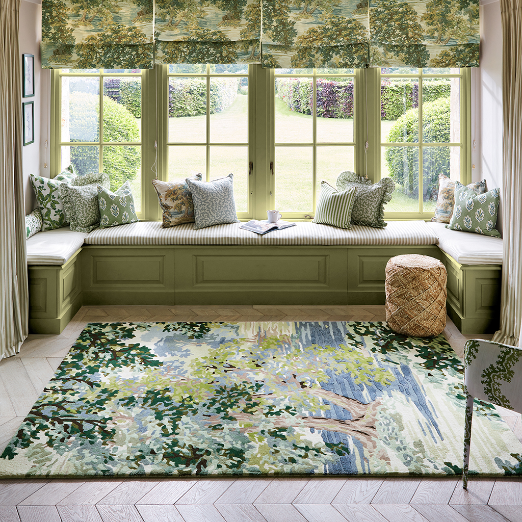 Canopy Green Handwoven Rug