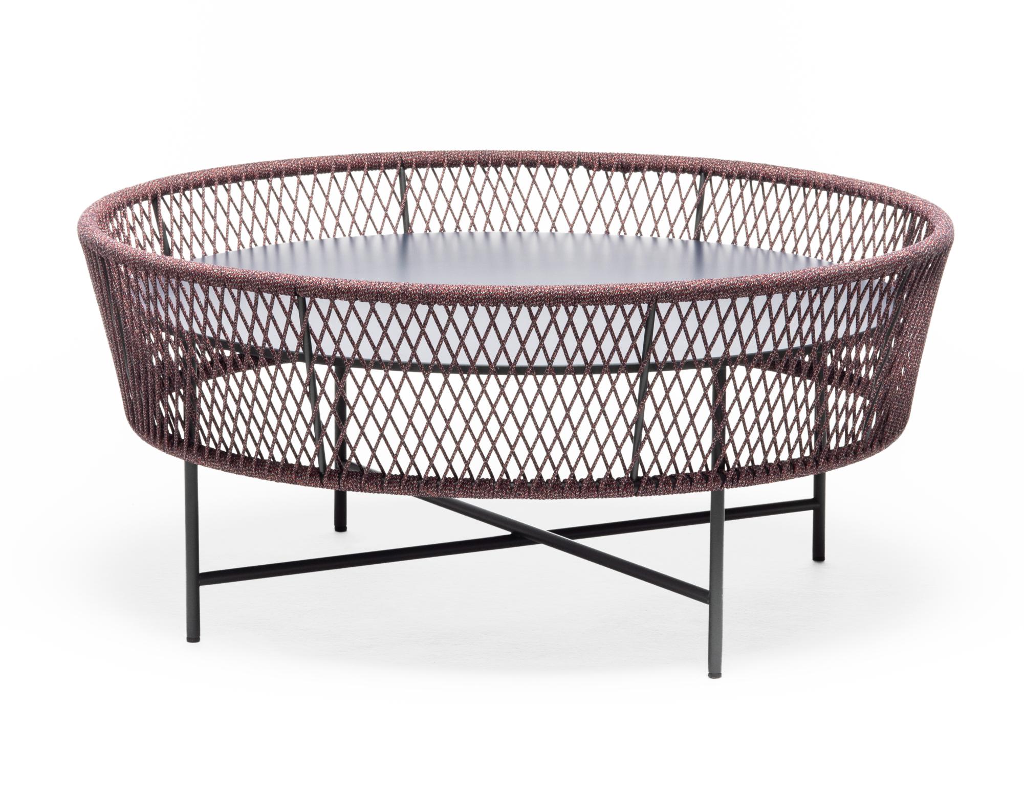 Tamburo LG Round Blue & Red Outdoor Coffee Table