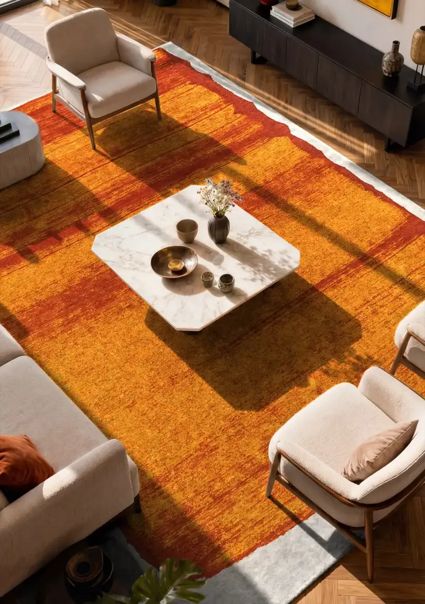 Orange Rug | Size: 6' 7