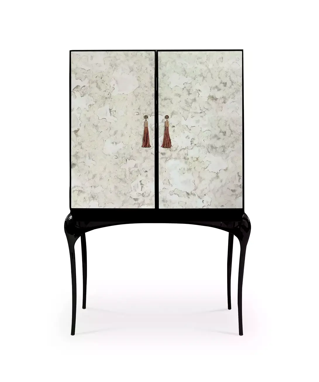 Allure Aged Mirror Bar Cabinet
