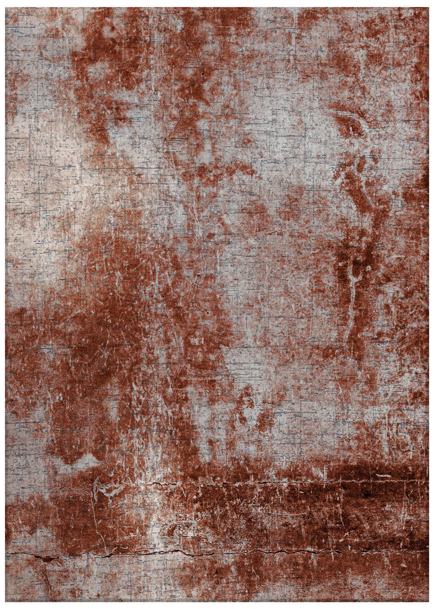 Flatwoven Rust Rug ☞ Size: 1' 10" x 2' 9" (55 x 85 cm)