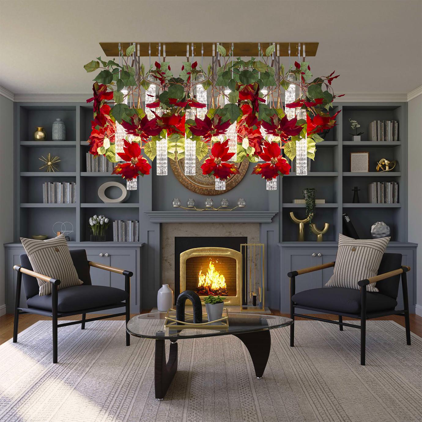 Poinsettia Chandelier