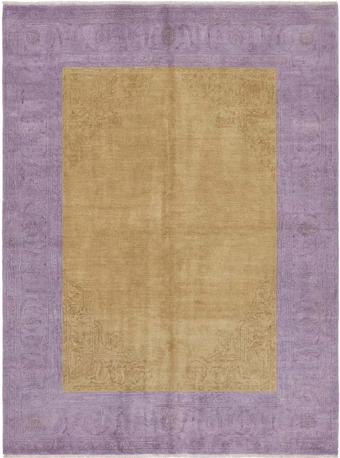 Dusty Mosaic Gold Handcrafted Rug