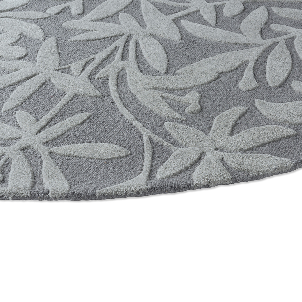 Cleavers Grey Round Rug | Size: Round 5' (Ø 150 cm)