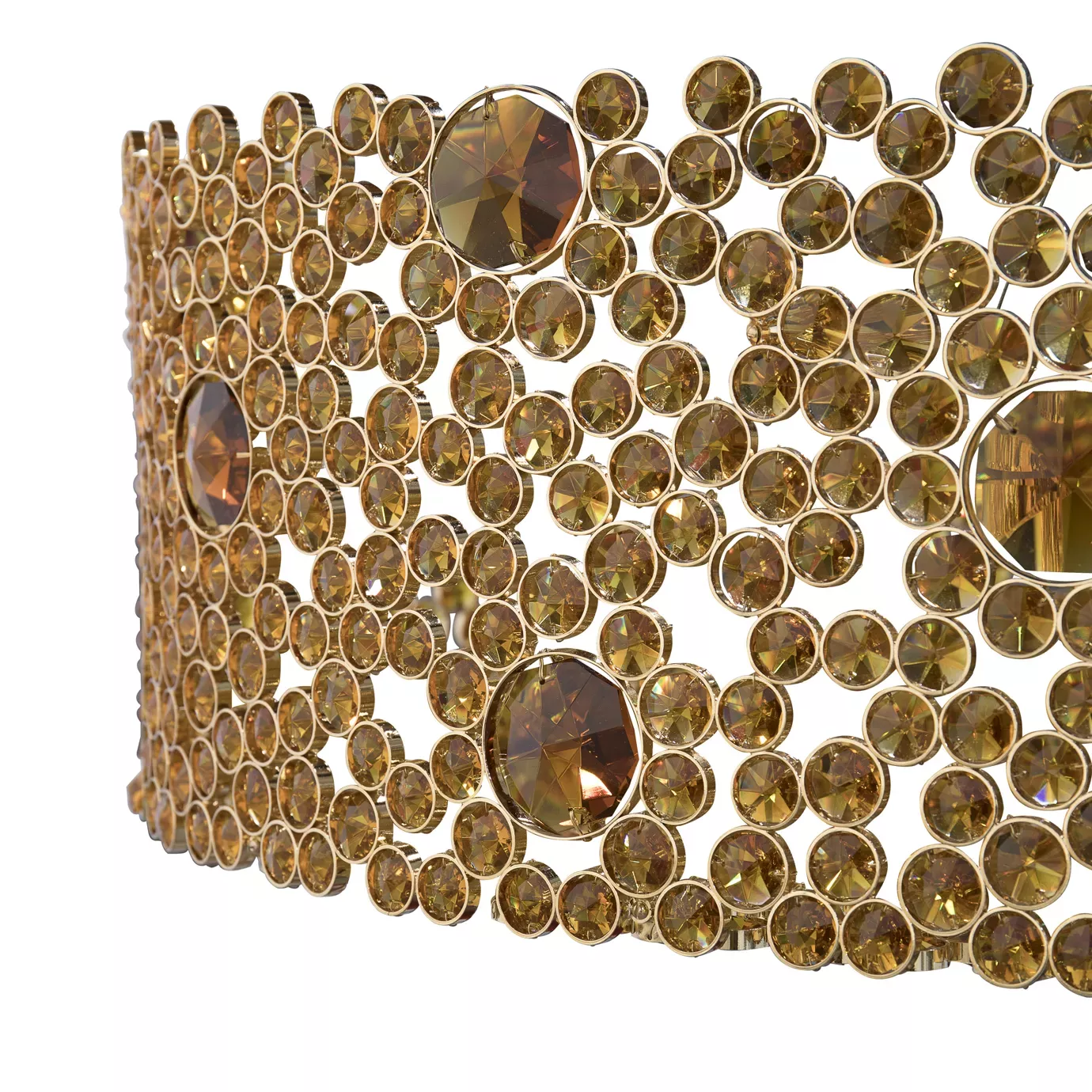 Eternelle Oval Bronze Glass Chandelier