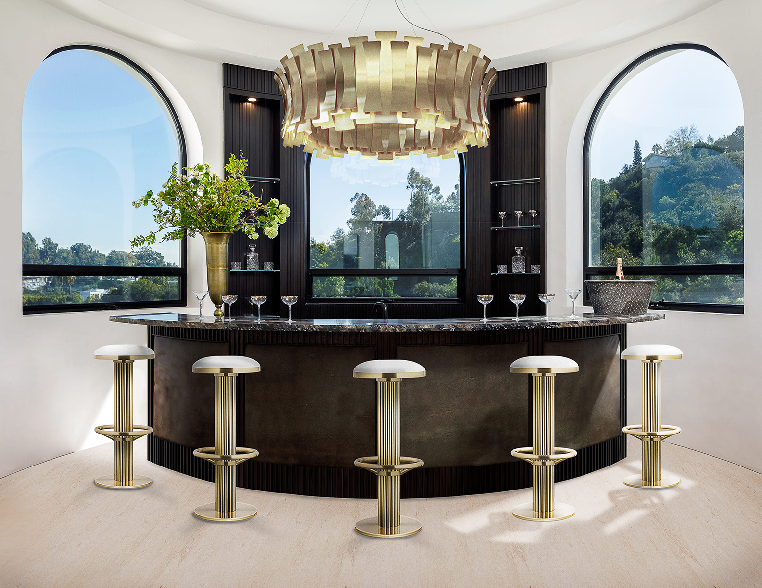 Elegant Round Suspension Lamp - 2