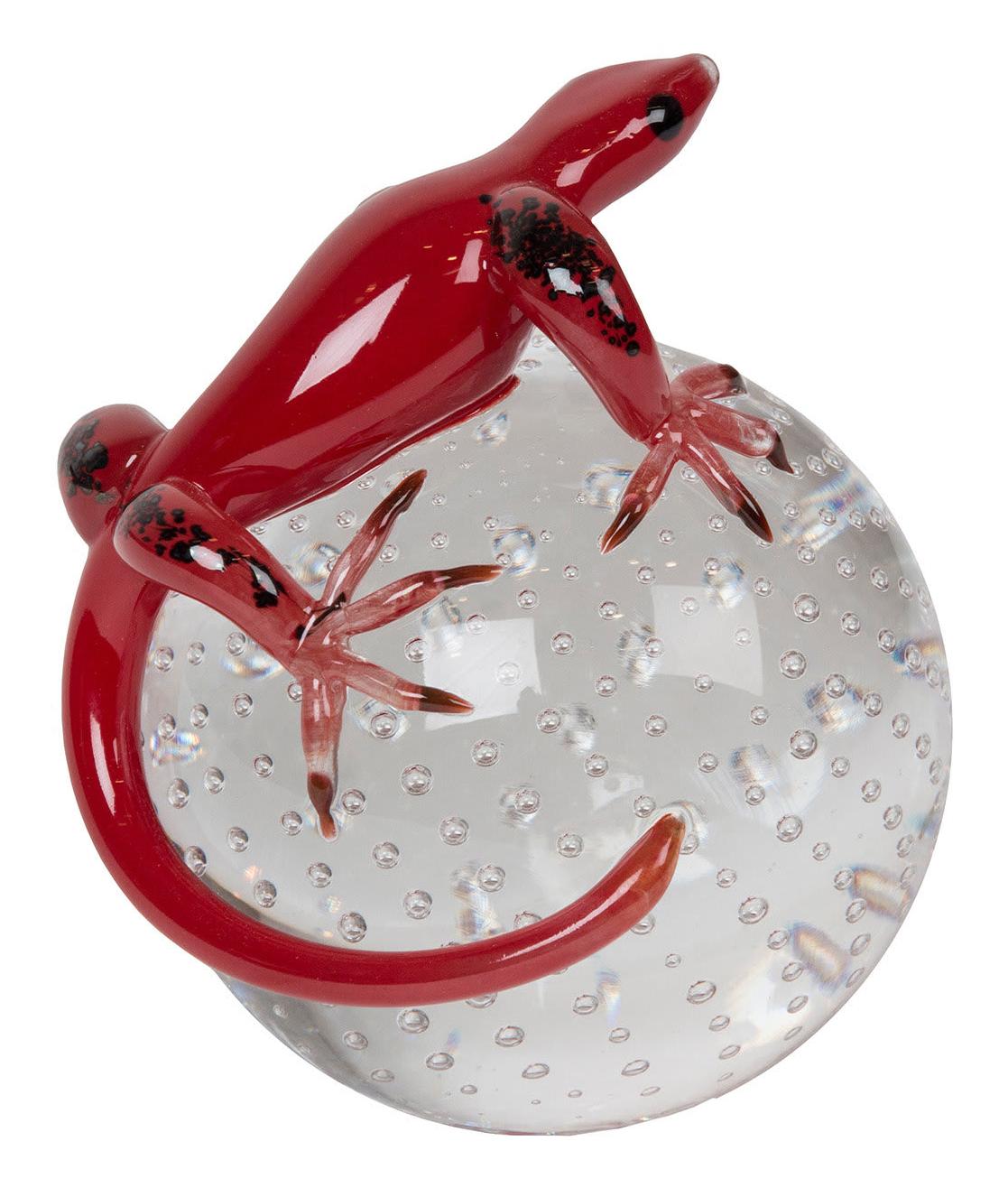 Gecko on Sphere Figurine
