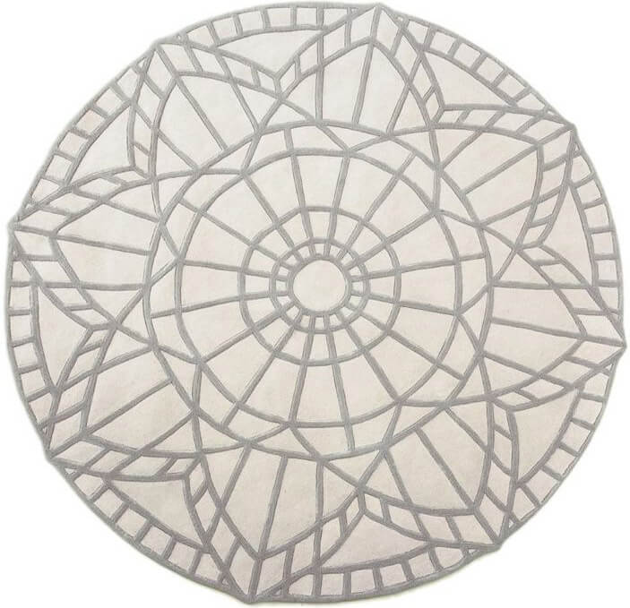 Round White Rug