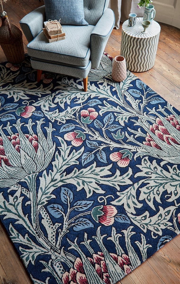 Artichoke Handtufted Blue Rug