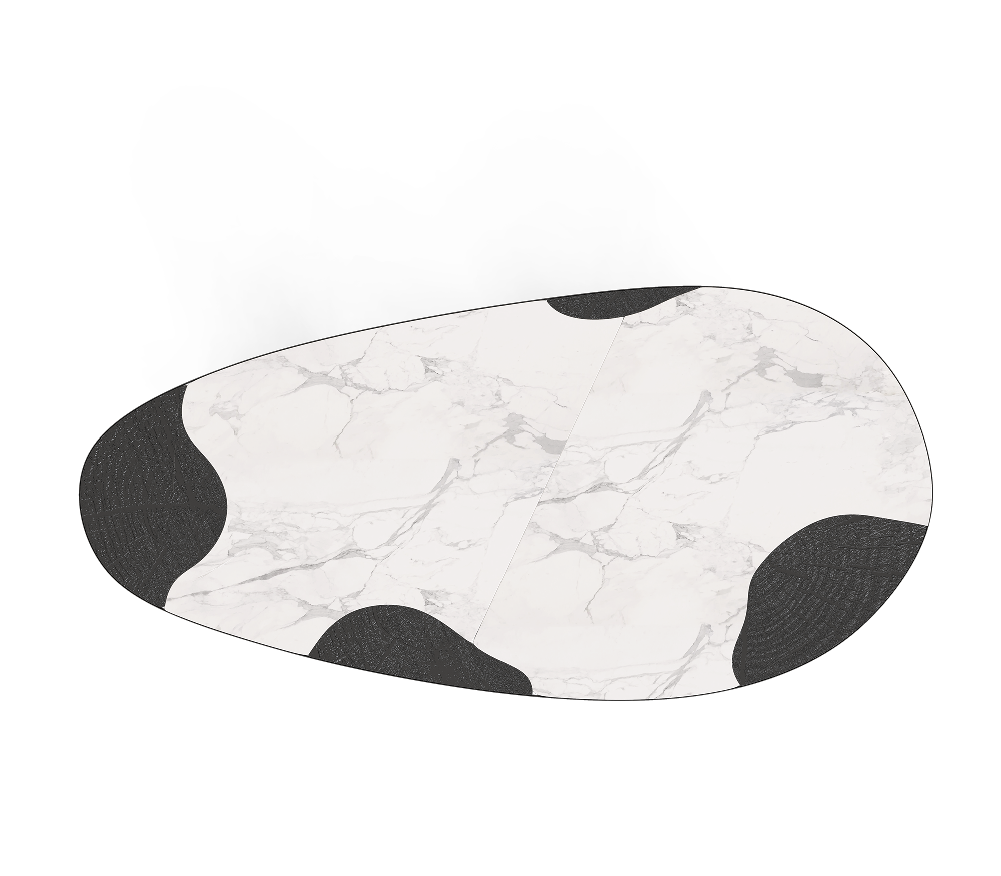 Athena Carrara Marble & Onyx Dining Table