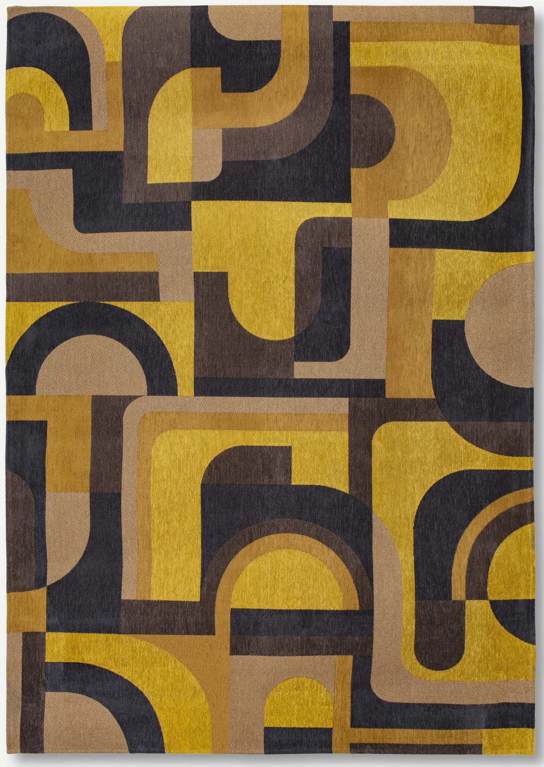 Geometric Yellow Flatwoven Rug