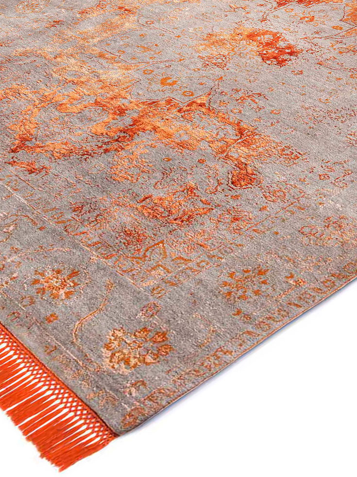 Copper Orange Hand Woven Rug