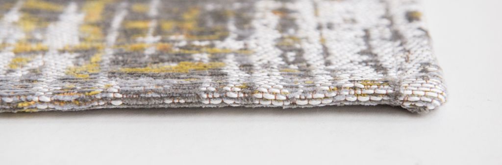 Abstract Grey / Yellow Jacquard Rug