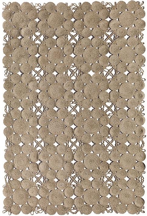 Indian Braided Beige Hand-Woven Rug