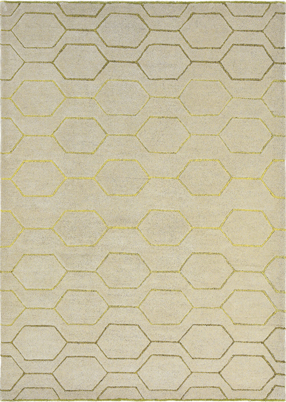 Hand-Tufted Beige - Grey Cut-Loop Pile Rug