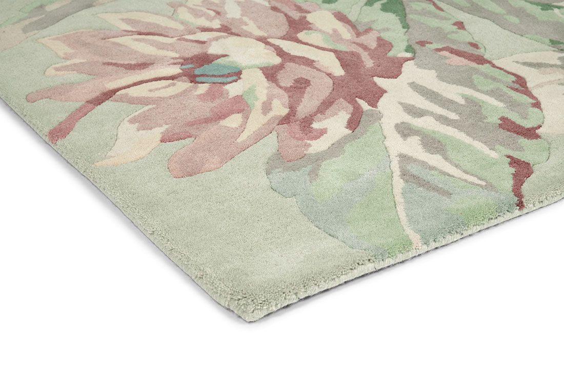 Dahlia and Rosehip Mulberry Handwoven Rug | Size: 4' 7