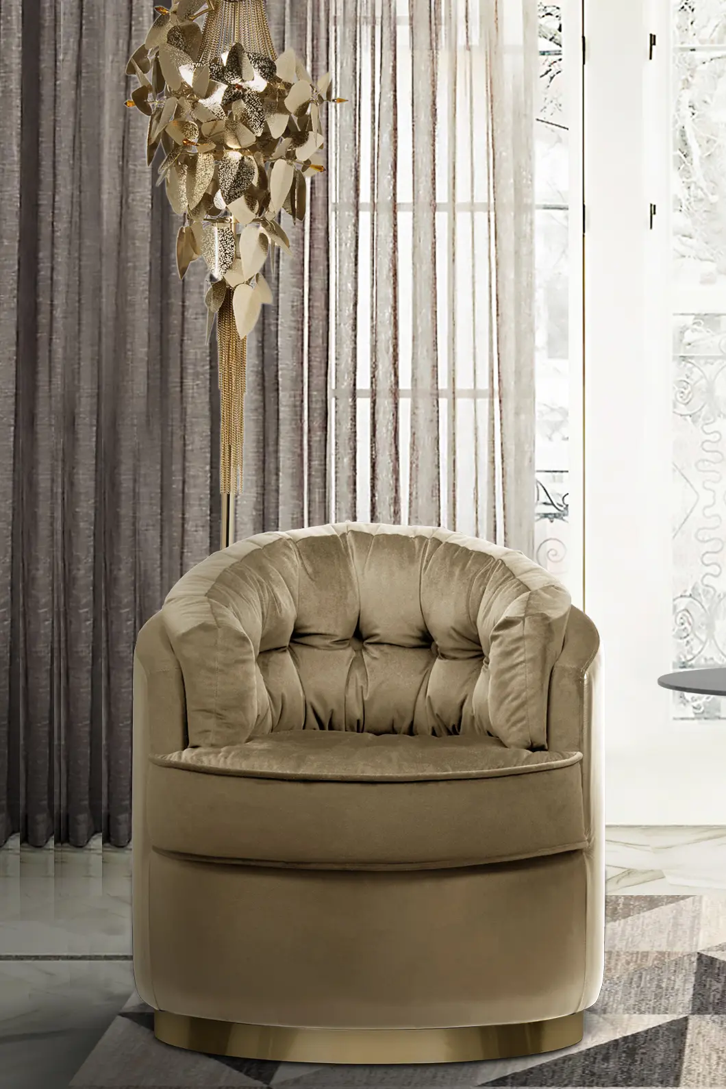 Luxe Swivel Armchair - 14