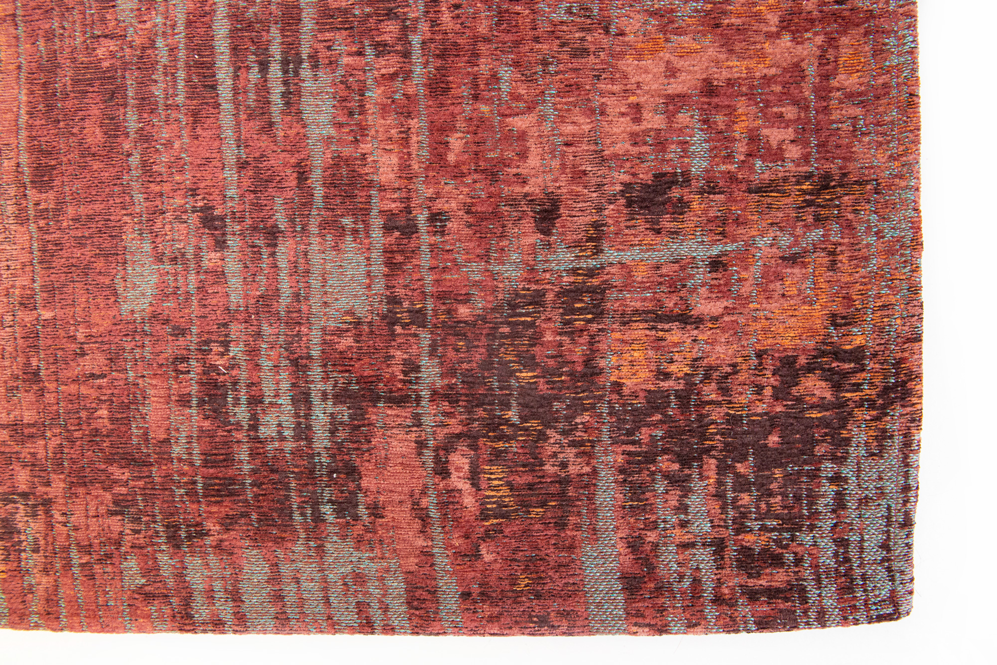 Abstract Flatwoven Red Rug ☞ Size: 4' 7" x 6' 7" (140 x 200 cm)
