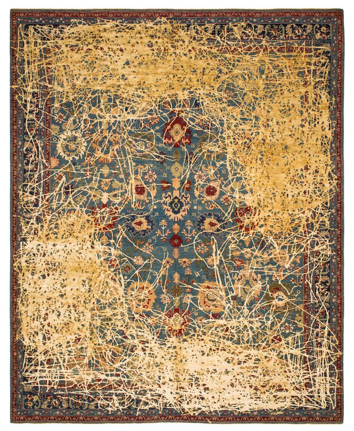 Faded effect Hand Knotted Vintage Rug