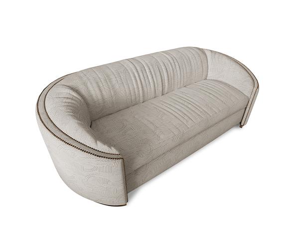 Premium Comfort Beige Curved Sofa