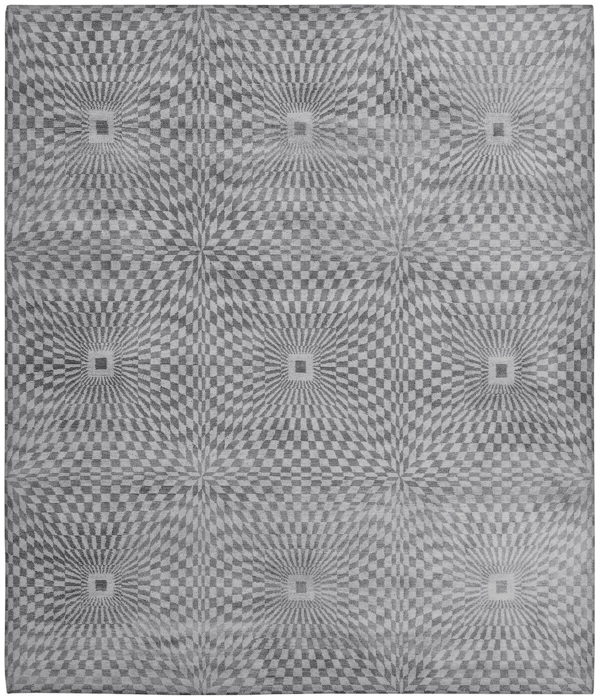 Hand-Woven Kaleidoscope Grey Rug