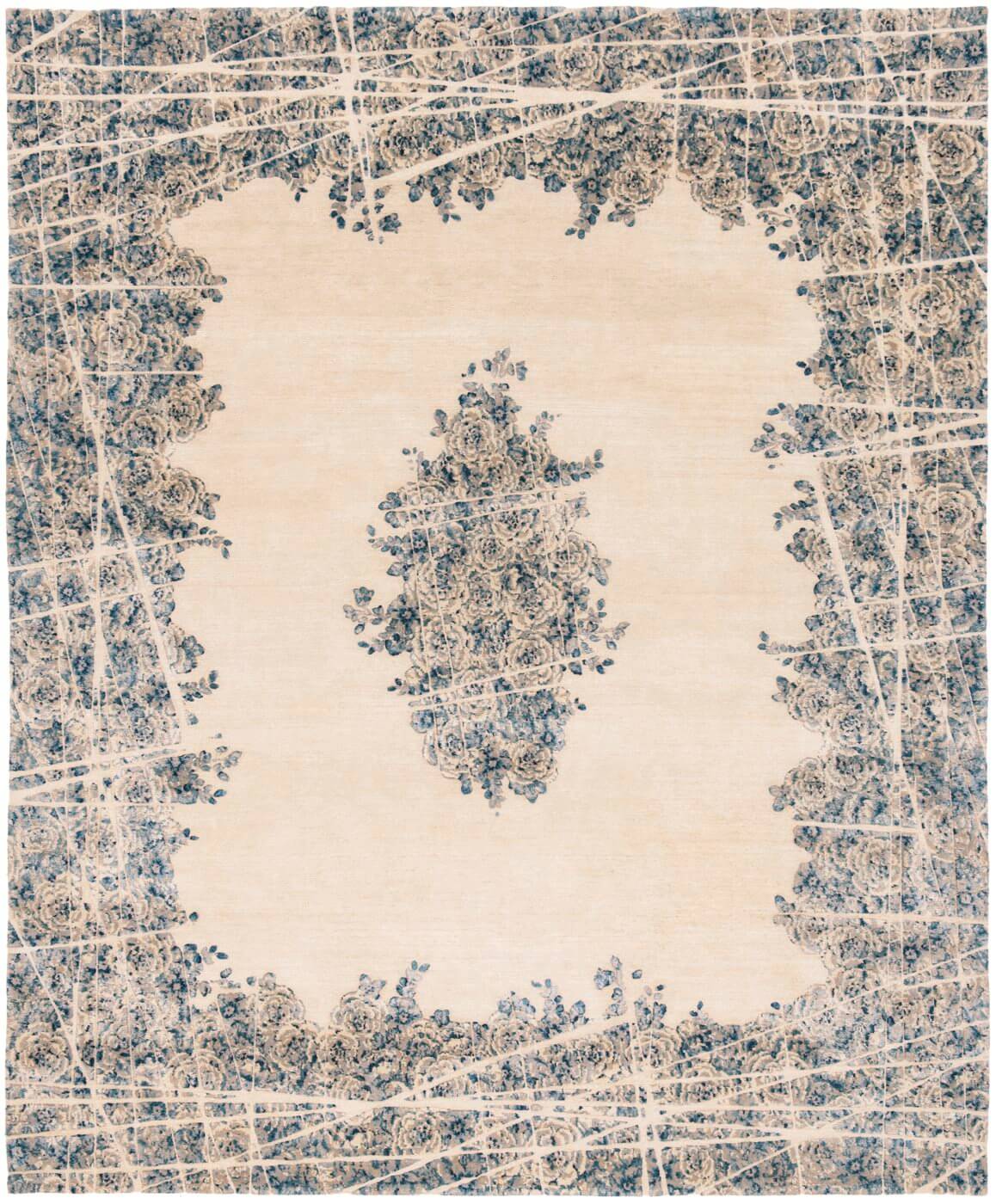 Hand-knotted Wool / Silk Rug