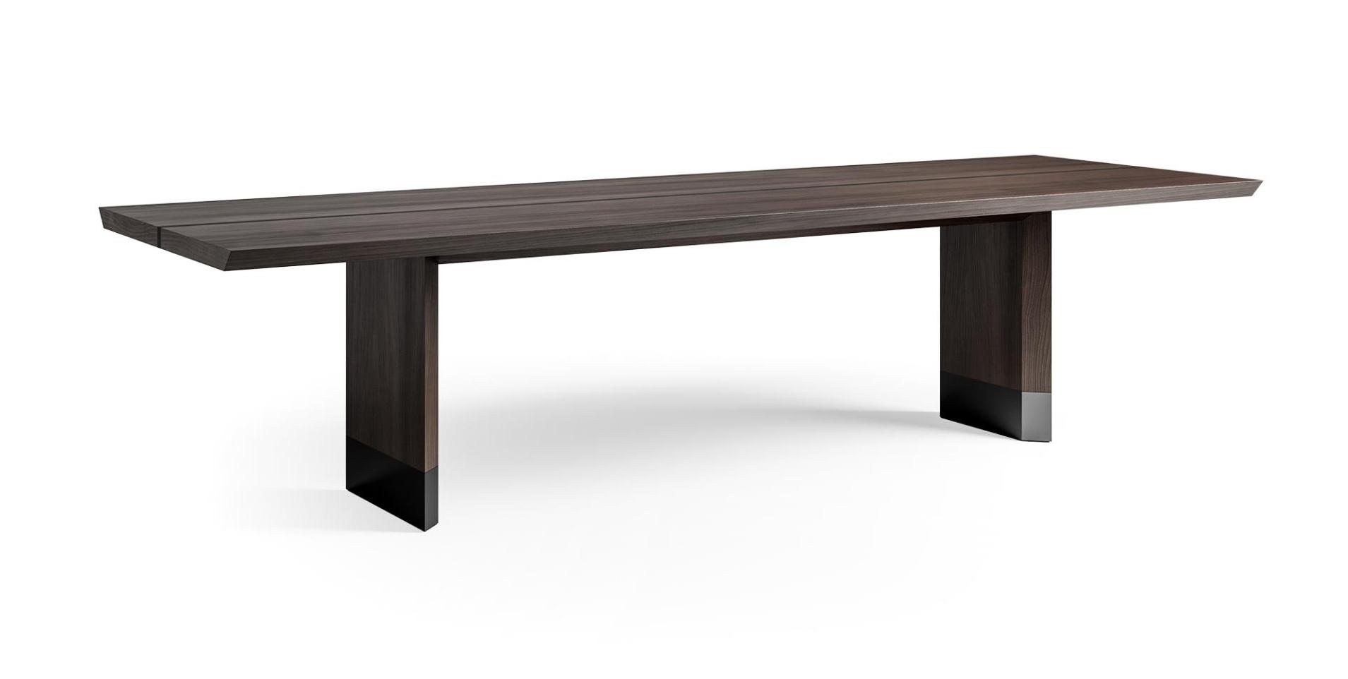 Cedar Veneer Table 290 with Wood & Metal Accents