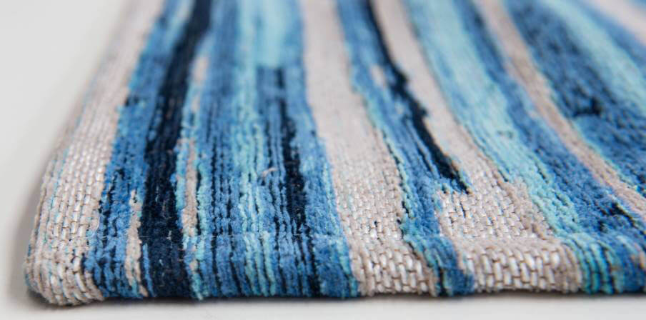 Blue Stripes Premium Rug ☞ Size: 4' 7" x 6' 7" (140 x 200 cm)