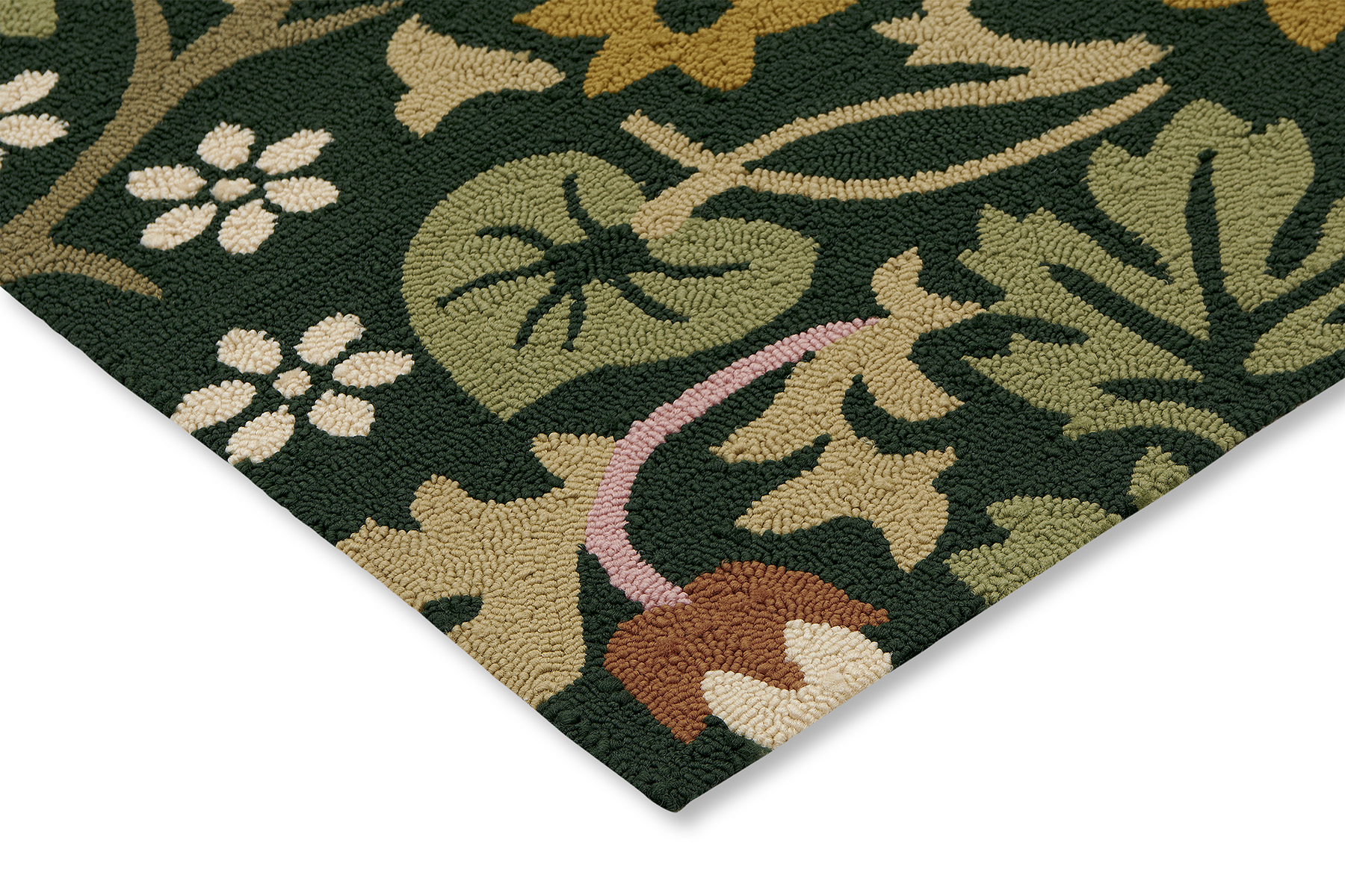 Floral Outdoor Green Handtufted Rug