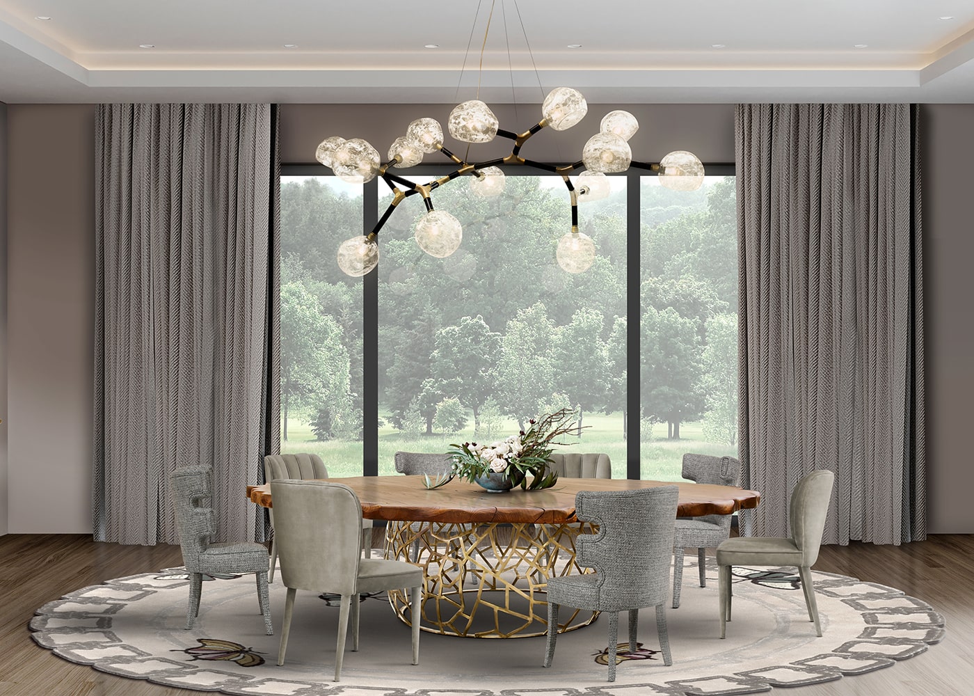 Multi-Shade Irregular Big Suspension Light - 1