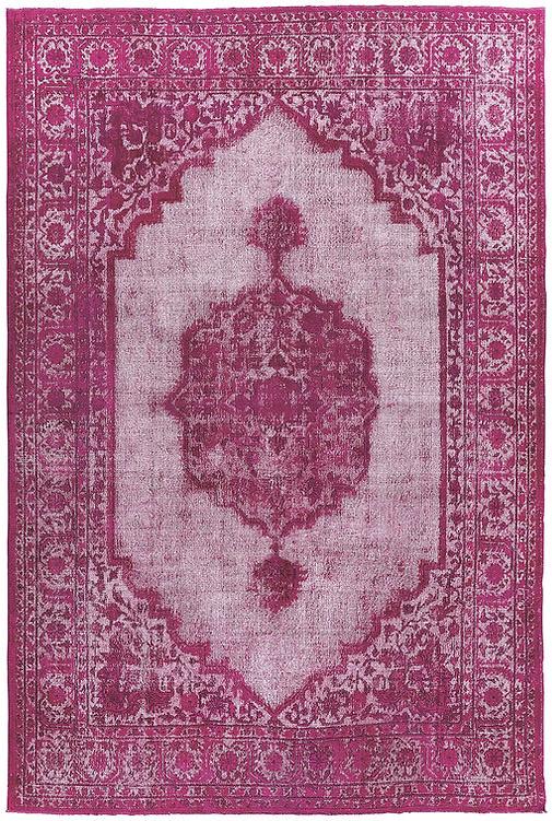 Fuchsia Hand Woven Vintage Rug